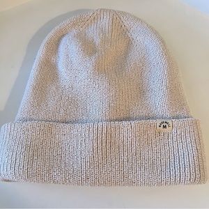 MADEWELL RECYCLED COTTON BEANIE IN STONE OS NWOT